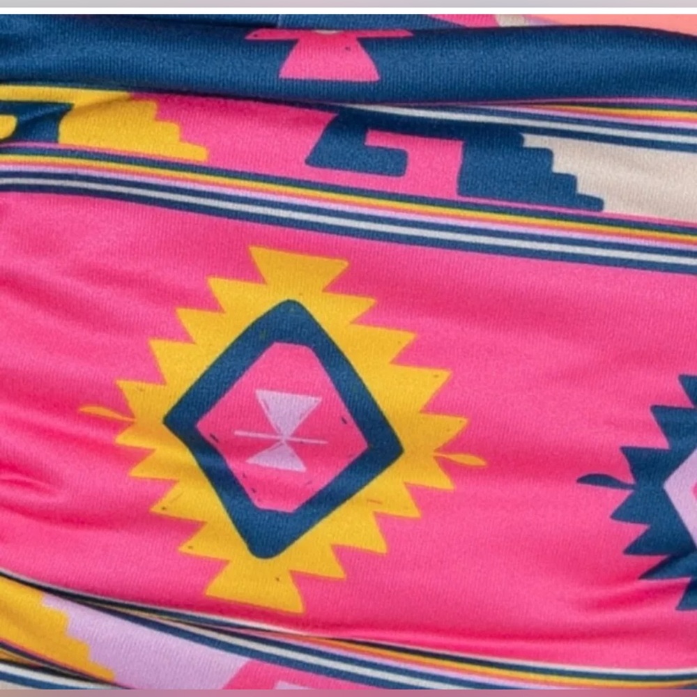 Simply southern Aztec, Tribal, nWT , multicolored Headband. 10 ways to wear - Picture 2 of 2